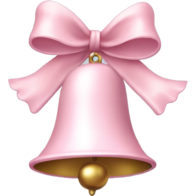 Light pink Christmas bells emoji