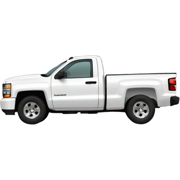 Single cab white Silverado  emoji