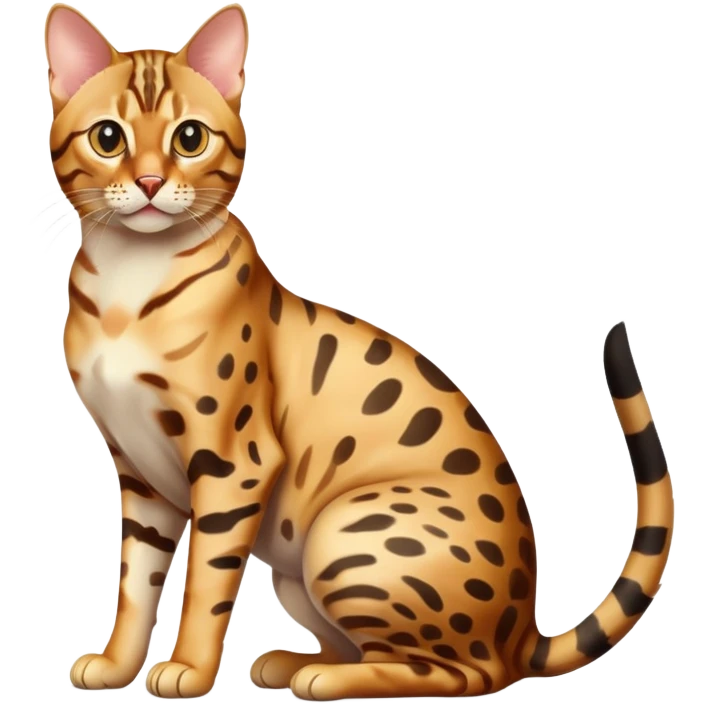 Bengal cat full body sitting emoji