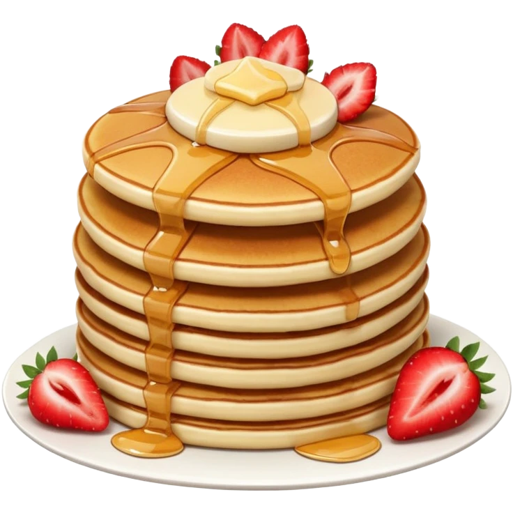Pancakes with strawberries on top  emoji