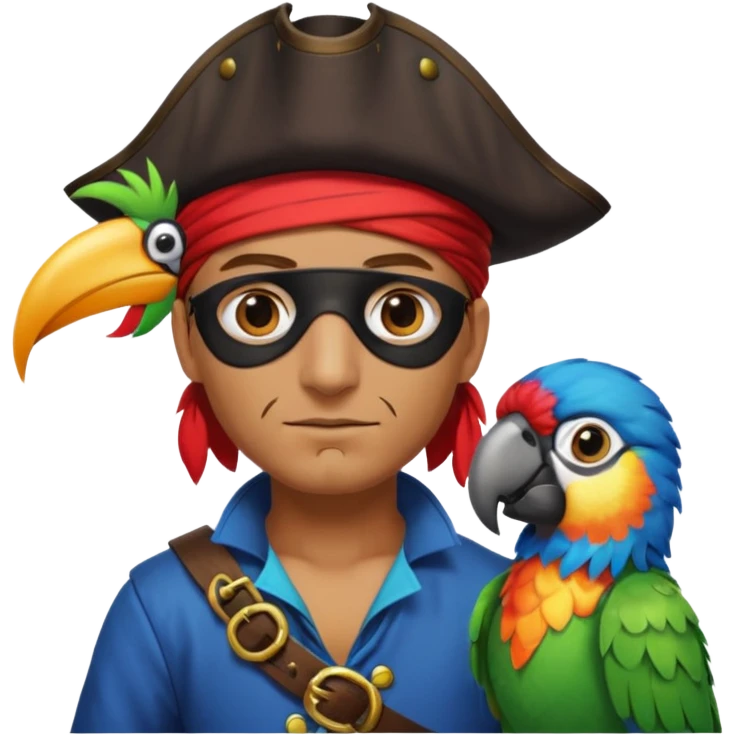 pirate and parrot emoji
