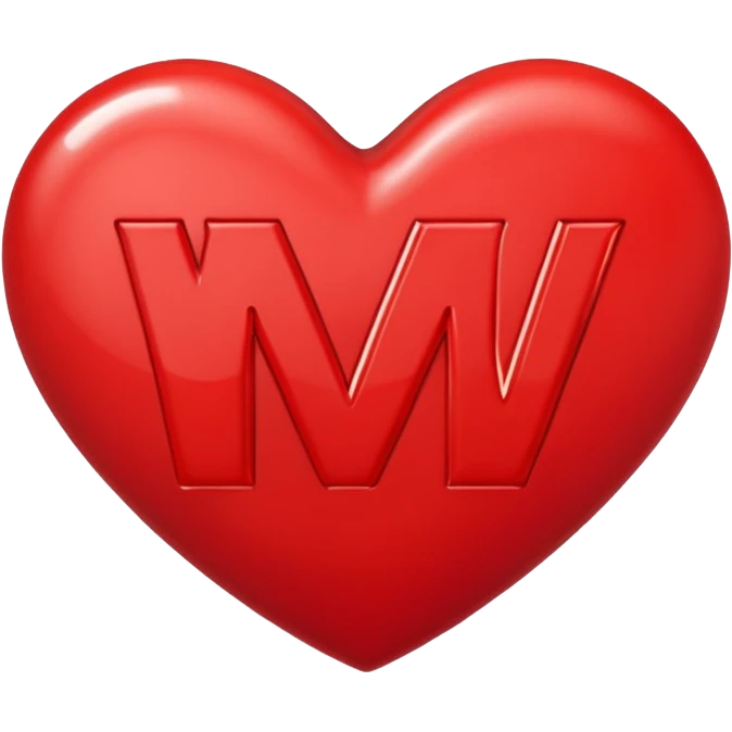 the letters M + V, in a heart  emoji