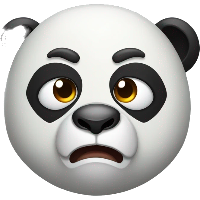 Cute angry panda emoji