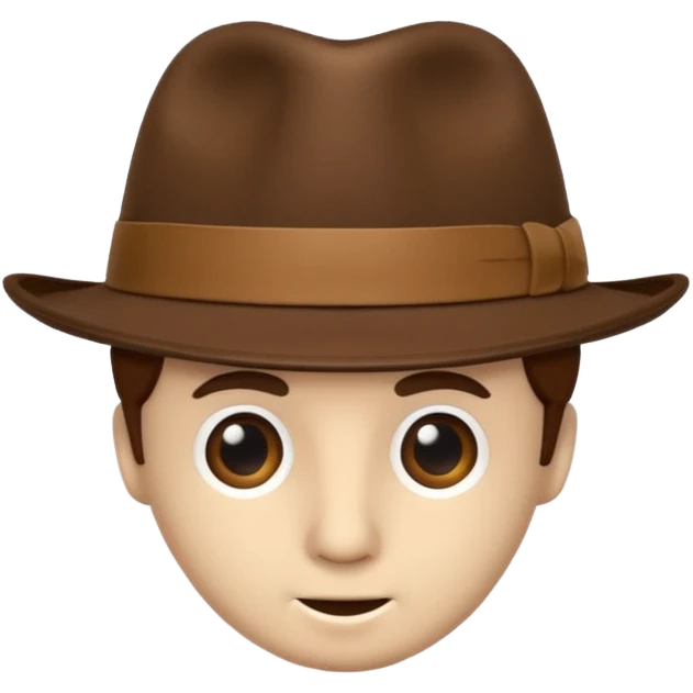 Felt trilby hat emoji emoji