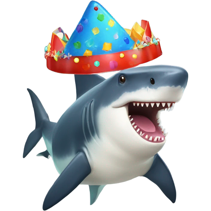 megaladon with party hat emoji