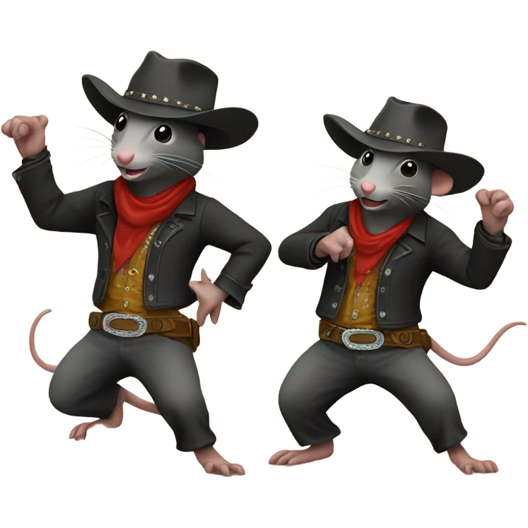 Cowboy rats dancing emoji