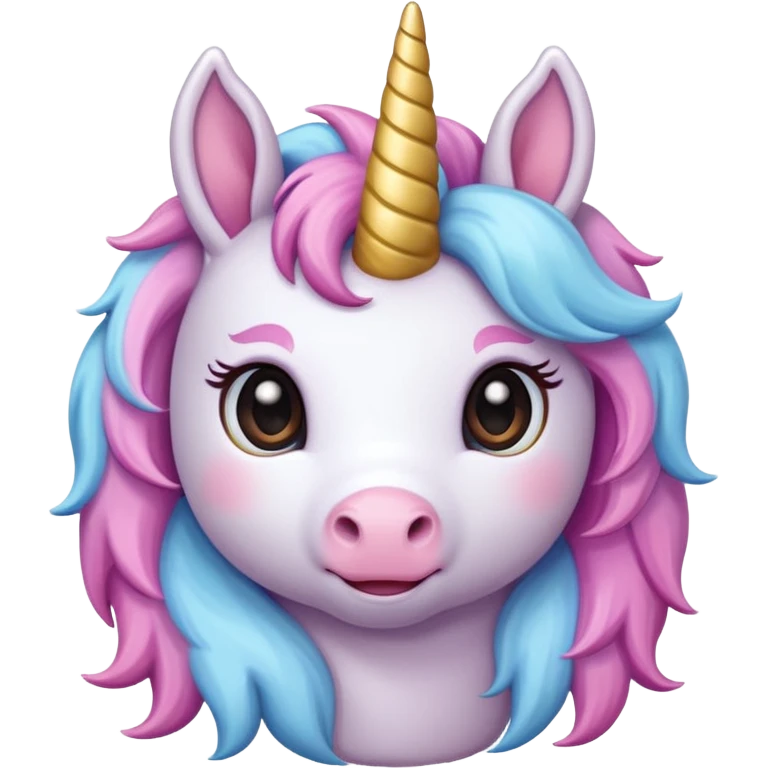 unicorn, cute, adorable, simple emoji