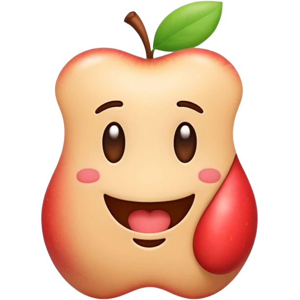 playful, suggestive emoji inspired by a penis, using abstract shapes and humor, apple emoji style emoji
