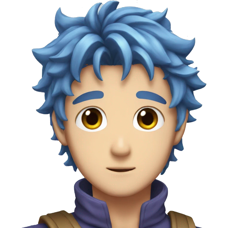 Jonathan Joestar with blue-brown hair emoji