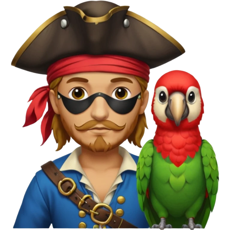 pirate and parrot emoji