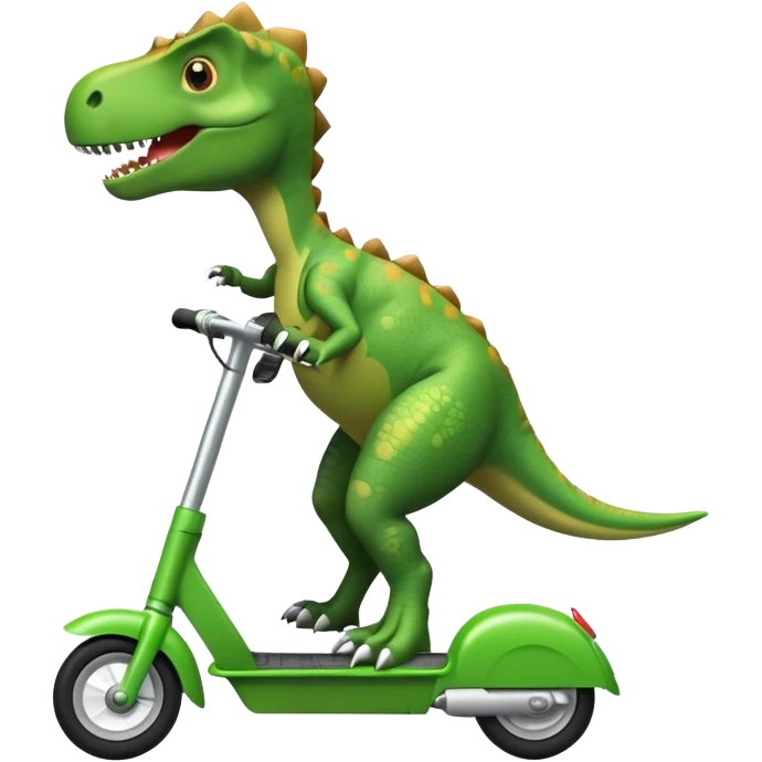 Dinasour riding ang scooter emoji