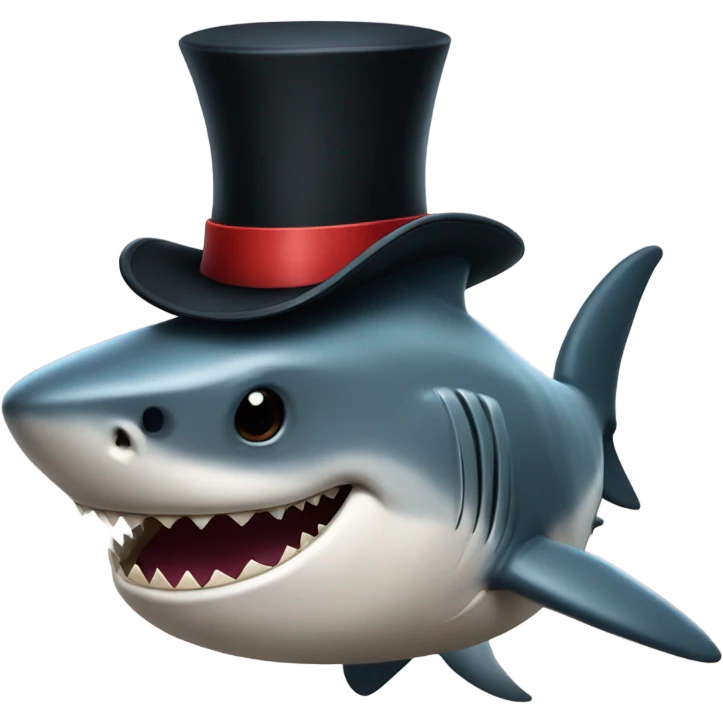shark with a tophat  emoji