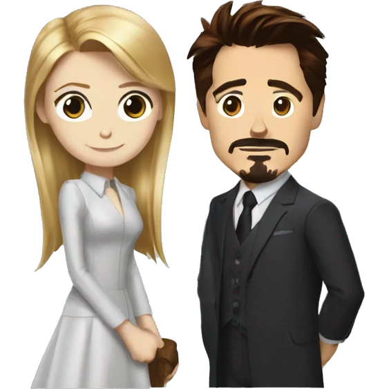 Tony stark and pepper potts  emoji