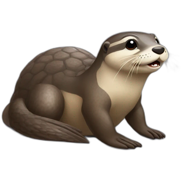 Loutre sur tortue  emoji