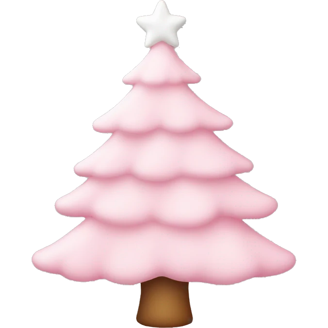 pastel pink christmas tree emoji
