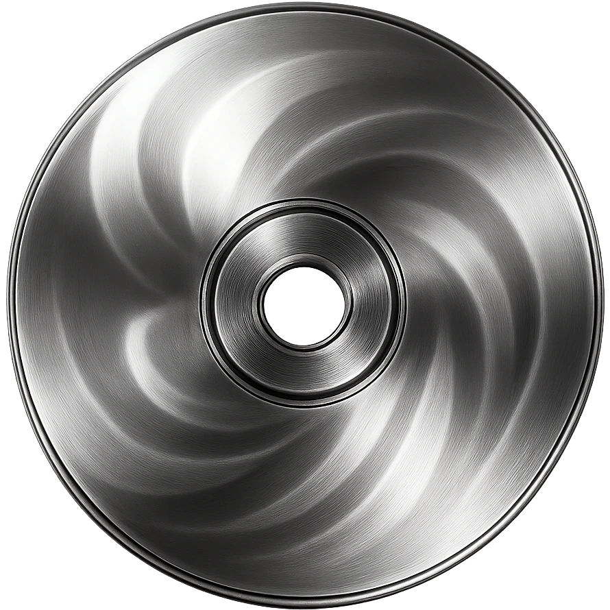 A minimalist CD disc with abstract pattern, glowing effect, pink color emoji