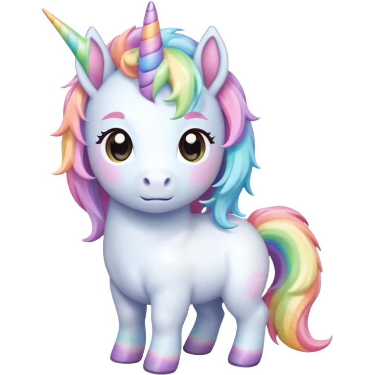 baby unicorn, chibi full body emoji