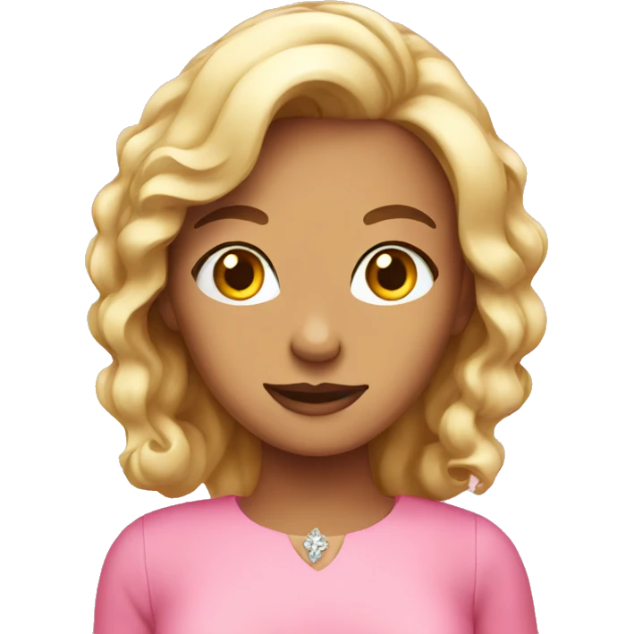 lady with a pink dress emoji