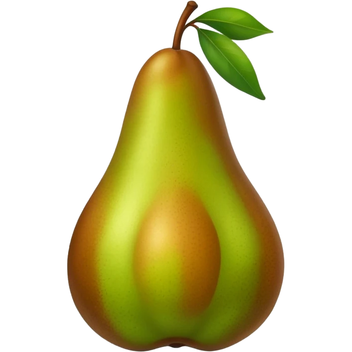 long slim brown green pear emoji