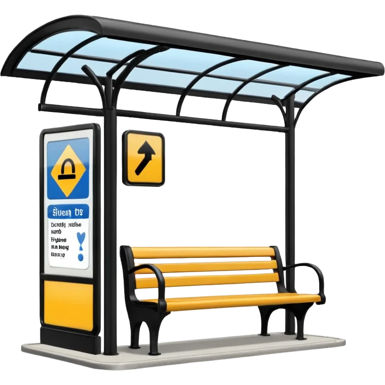 a bus stop emoji