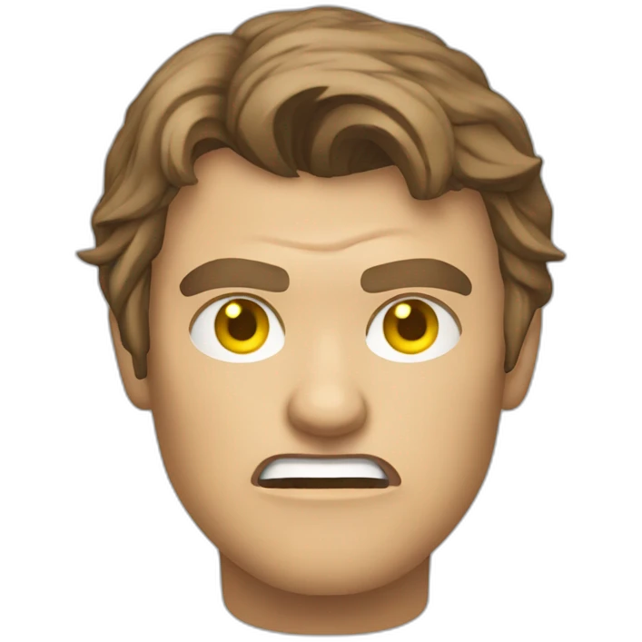 Anakin Skywalker angry with yellow eyes emoji