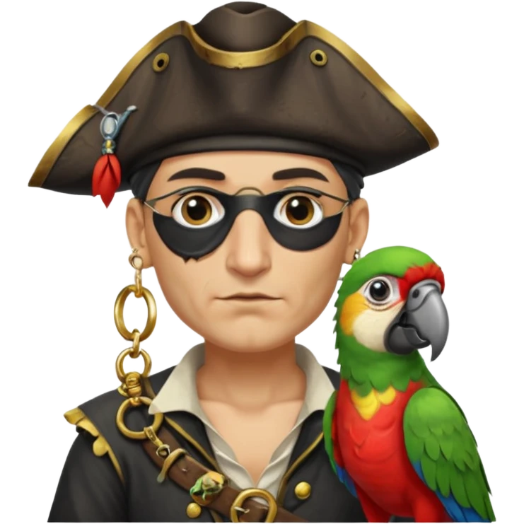pirate and parrot emoji