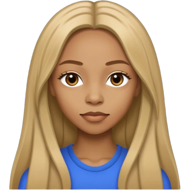Shamari DeVoe with dark blonde long hair emoji