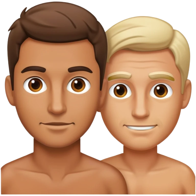 Un amigo moreno con uno blanco  emoji