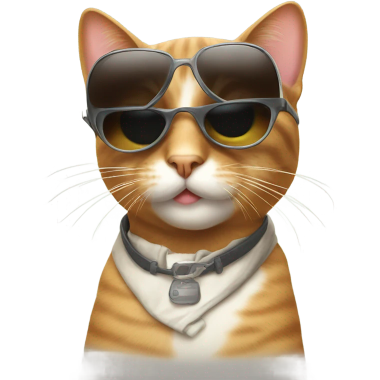 Cat with sunglasses emoji
