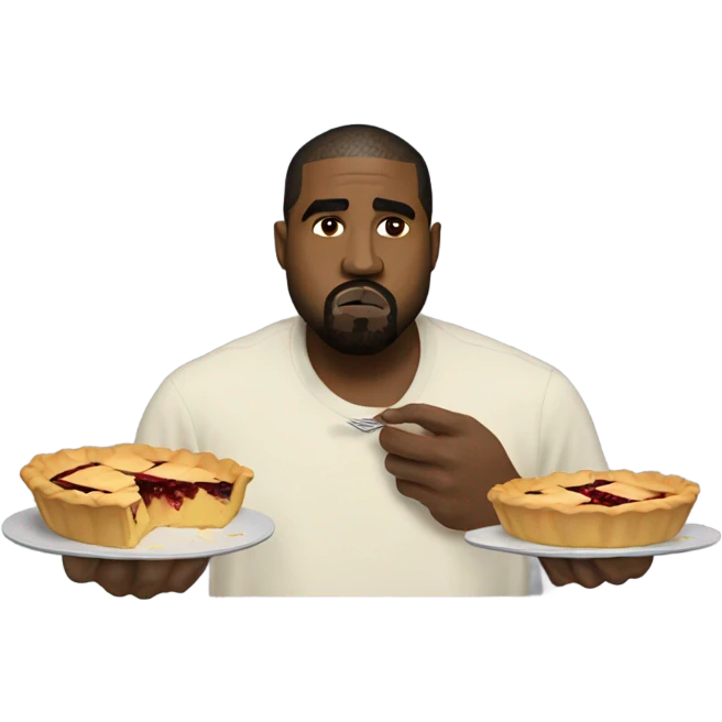 Kanye west best eating pie  emoji