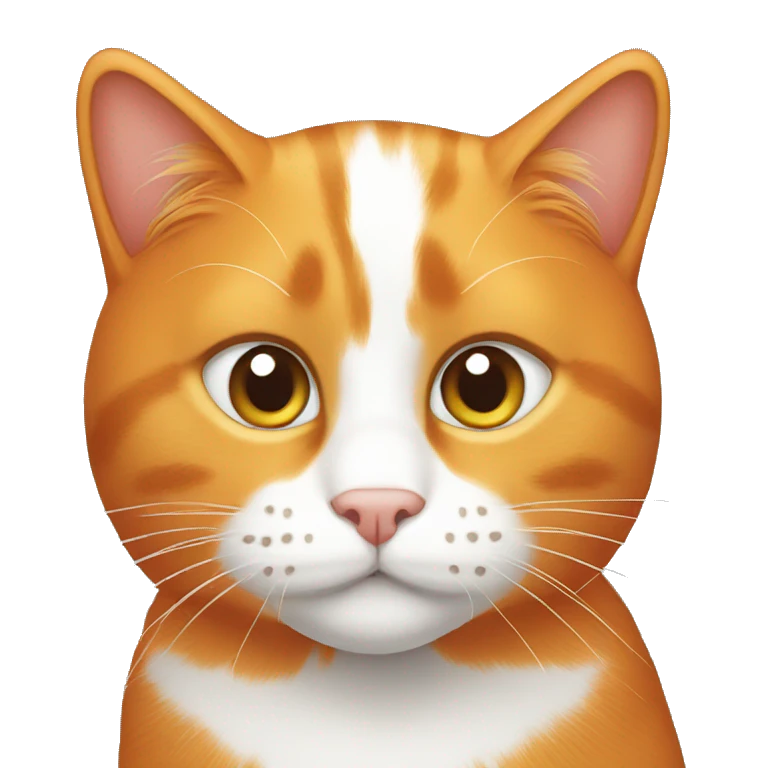 orange cat with white spots emoji