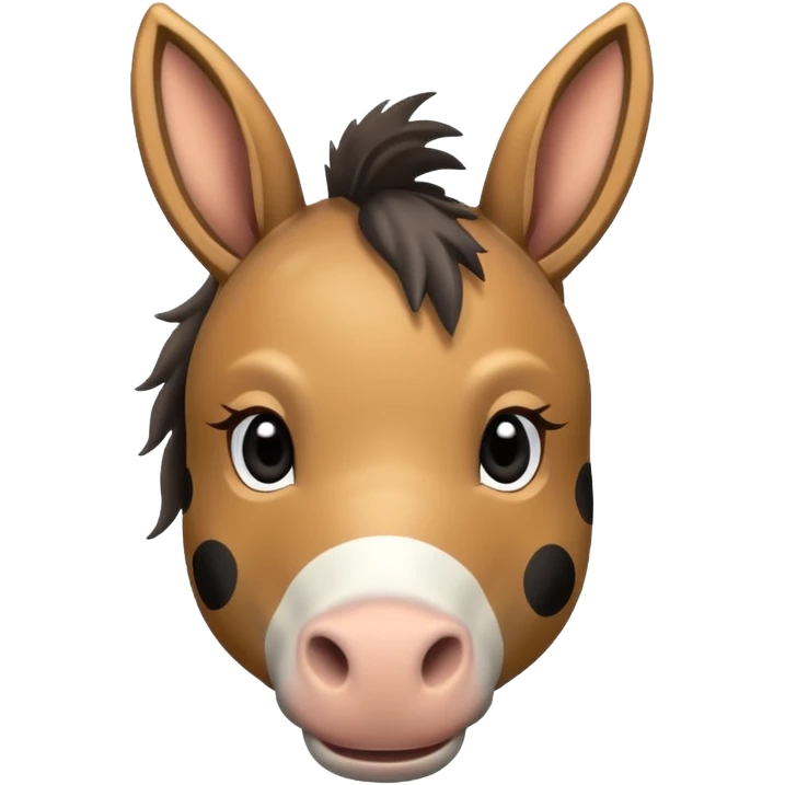 polka dots donkey  emoji