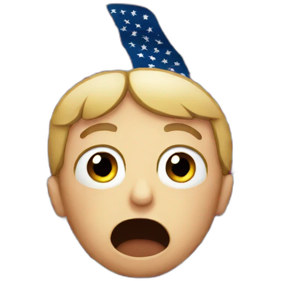 American flag shocked emoji