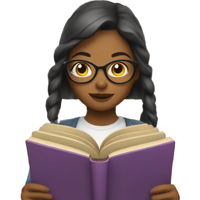 woman reading a book emoji