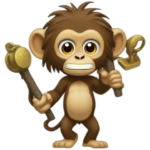 monkey of the simpsons with gongs emoji