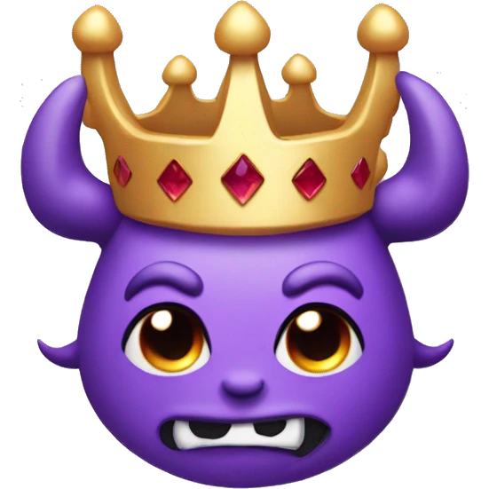 purple devil with tiara between horns emoji