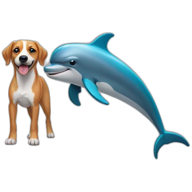 Dog and dolphin emoji