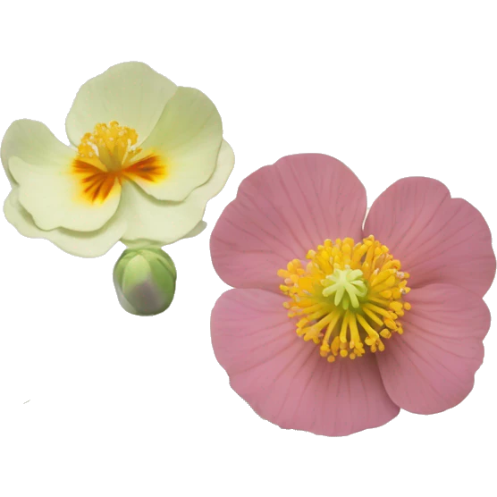 Anemone Rose yarrow anemone nasturtium iris flowers bokey emoji