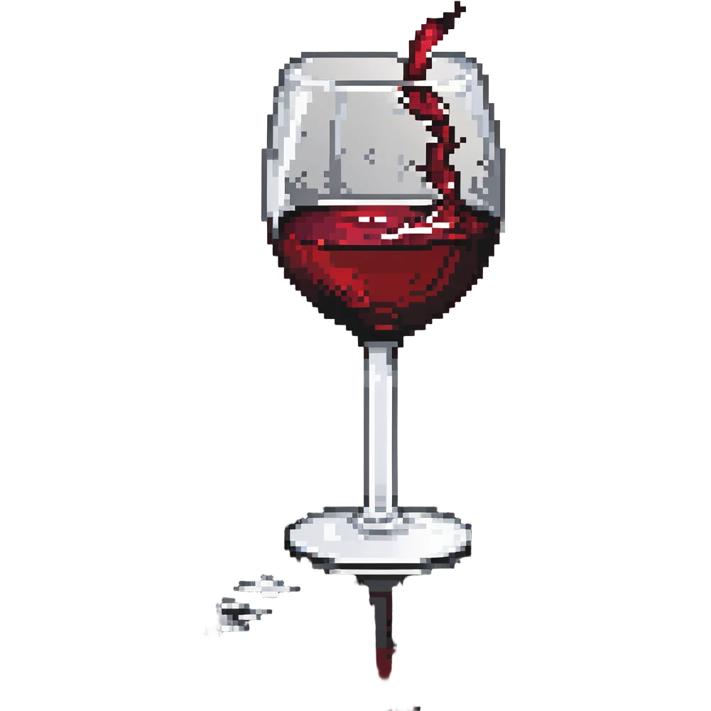 broken wine glass with spilled wine emoji