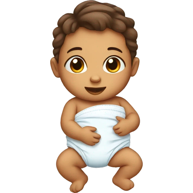 Baby with diaper in hand emoji