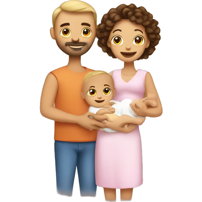 Mom dad and baby emoji