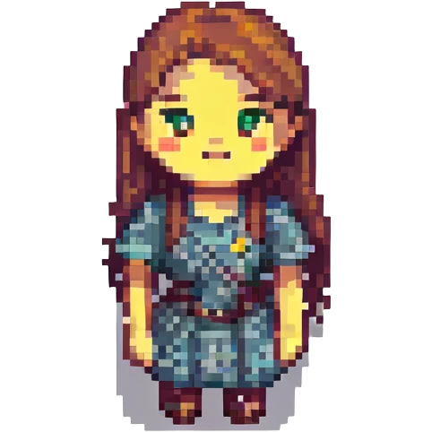 girl emoji pixel art style emoji