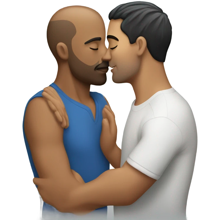 white guy kissing latino  emoji