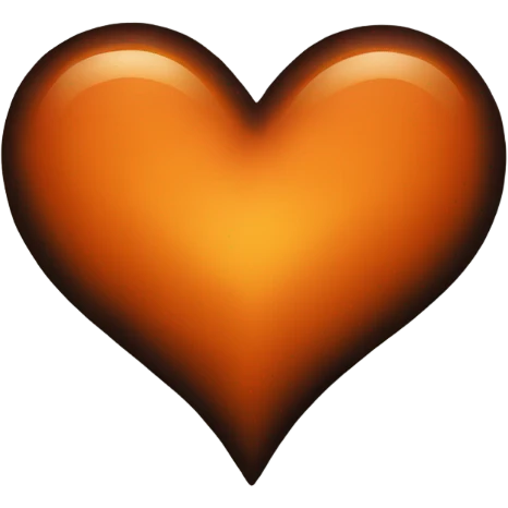Burnt orange heart emoji