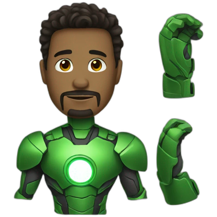 Green iron man emoji