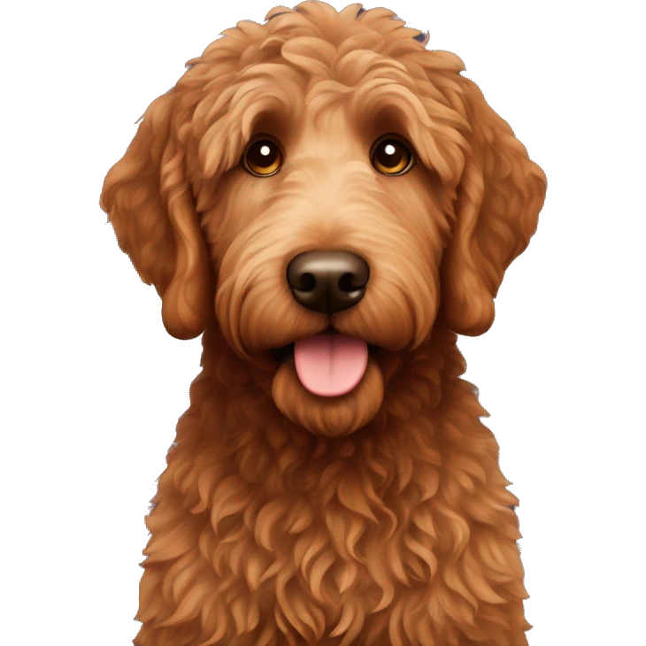 Dark ginger labradoodle  emoji