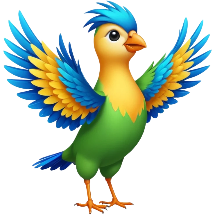 small bird dancing on air emoji