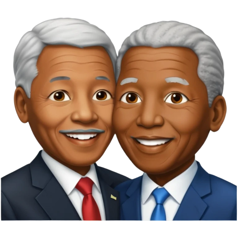 Nelson Mandela (RSA) kissing Benjamin Netanyahu (ISR) emoji