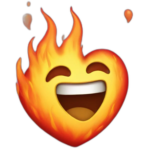 Heart fire emoji
