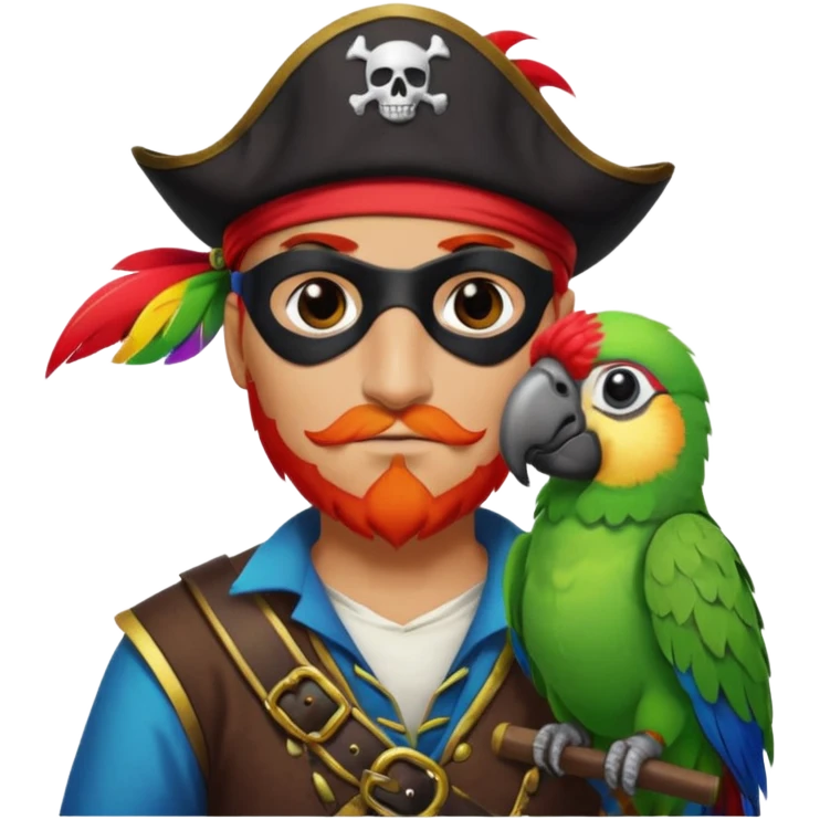 pirate and parrot emoji